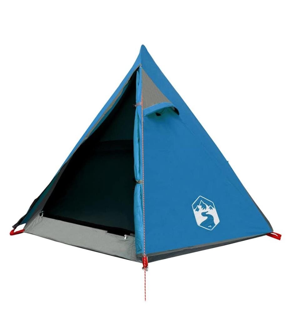 Tente de camping à dôme 2 personnes bleu imperméable