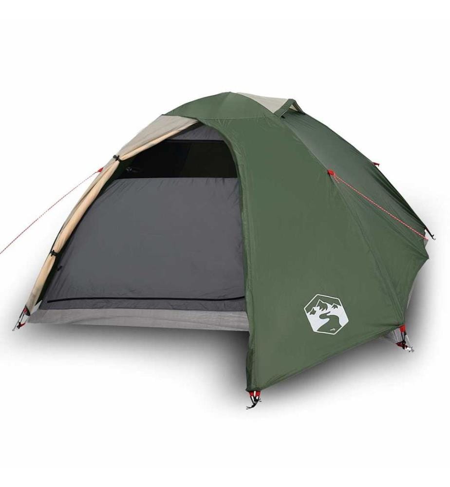Tente de camping à dôme 4 personnes vert imperméable