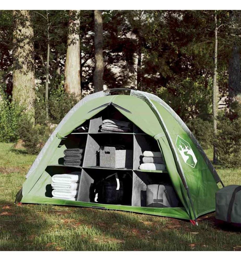 Tente de rangement avec 9 compartiments vert imperméable