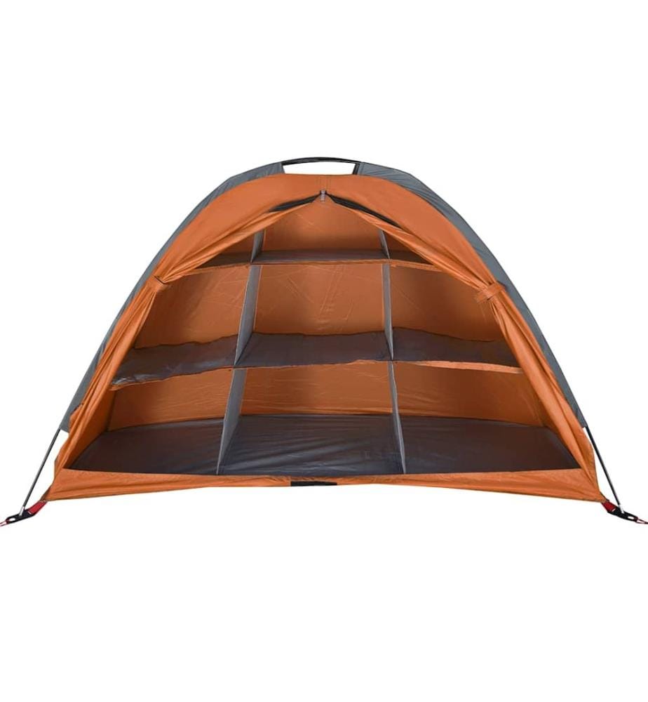 Tente de rangement 9 compartiments gris et orange imperméable