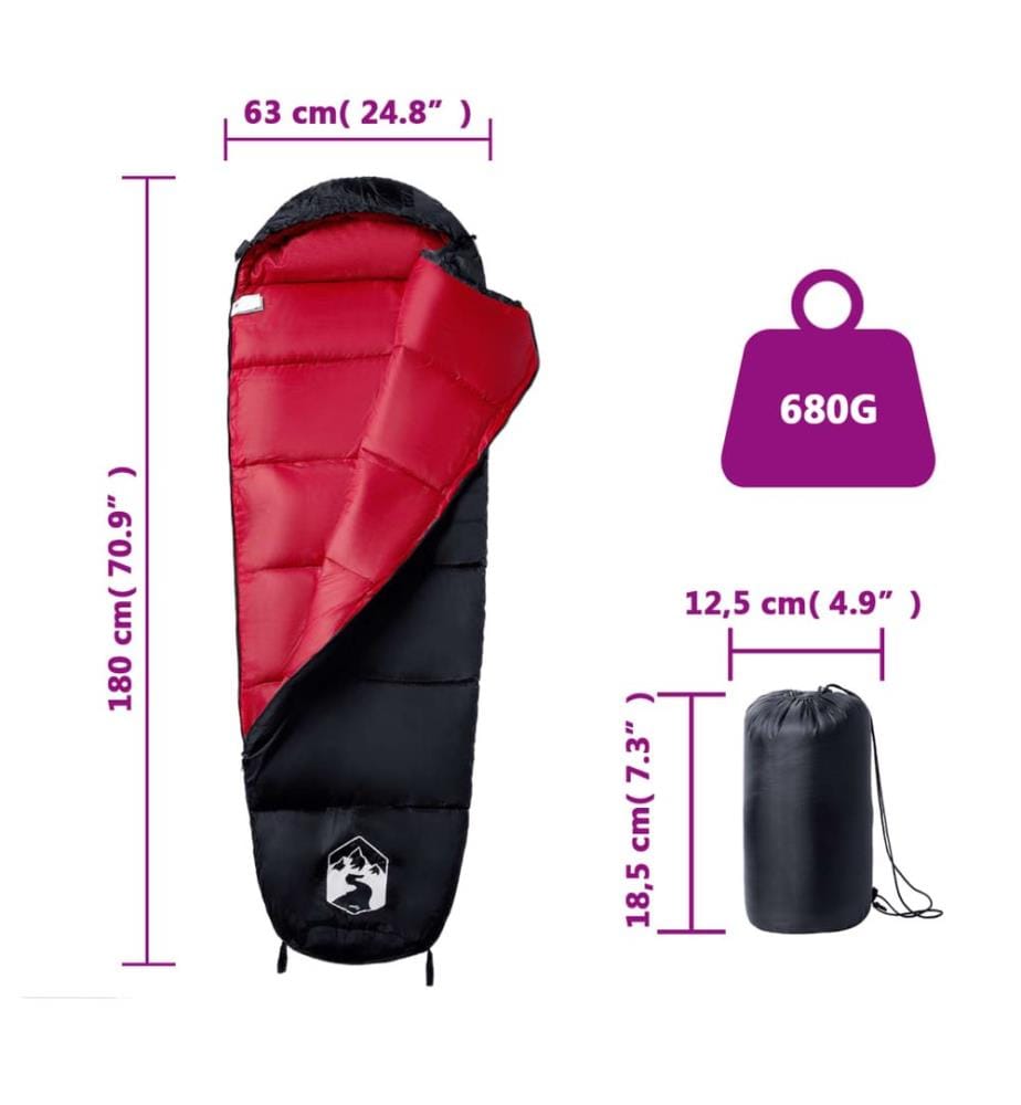 Mumienschlafsack für Erwachsene Camping 3 Jahreszeiten