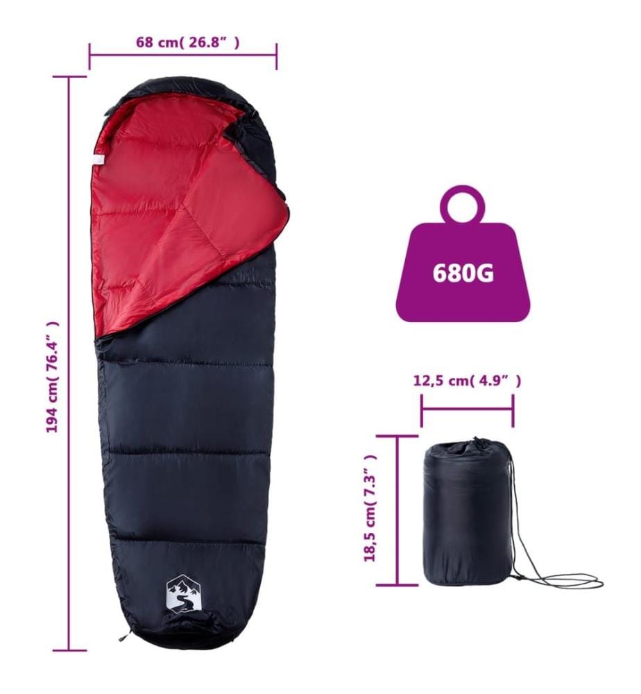 Mumienschlafsack für Erwachsene Camping 3 Jahreszeiten