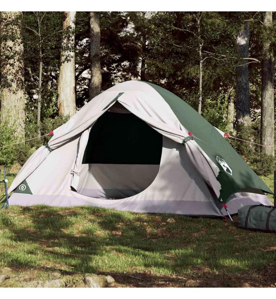 Tente de camping à dôme 4 personnes vert imperméable