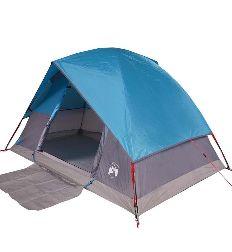 Tente de camping à dôme 2 personnes bleu imperméable