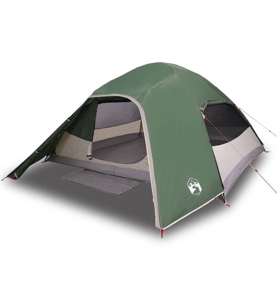 Tente de camping à dôme 4 personnes vert imperméable
