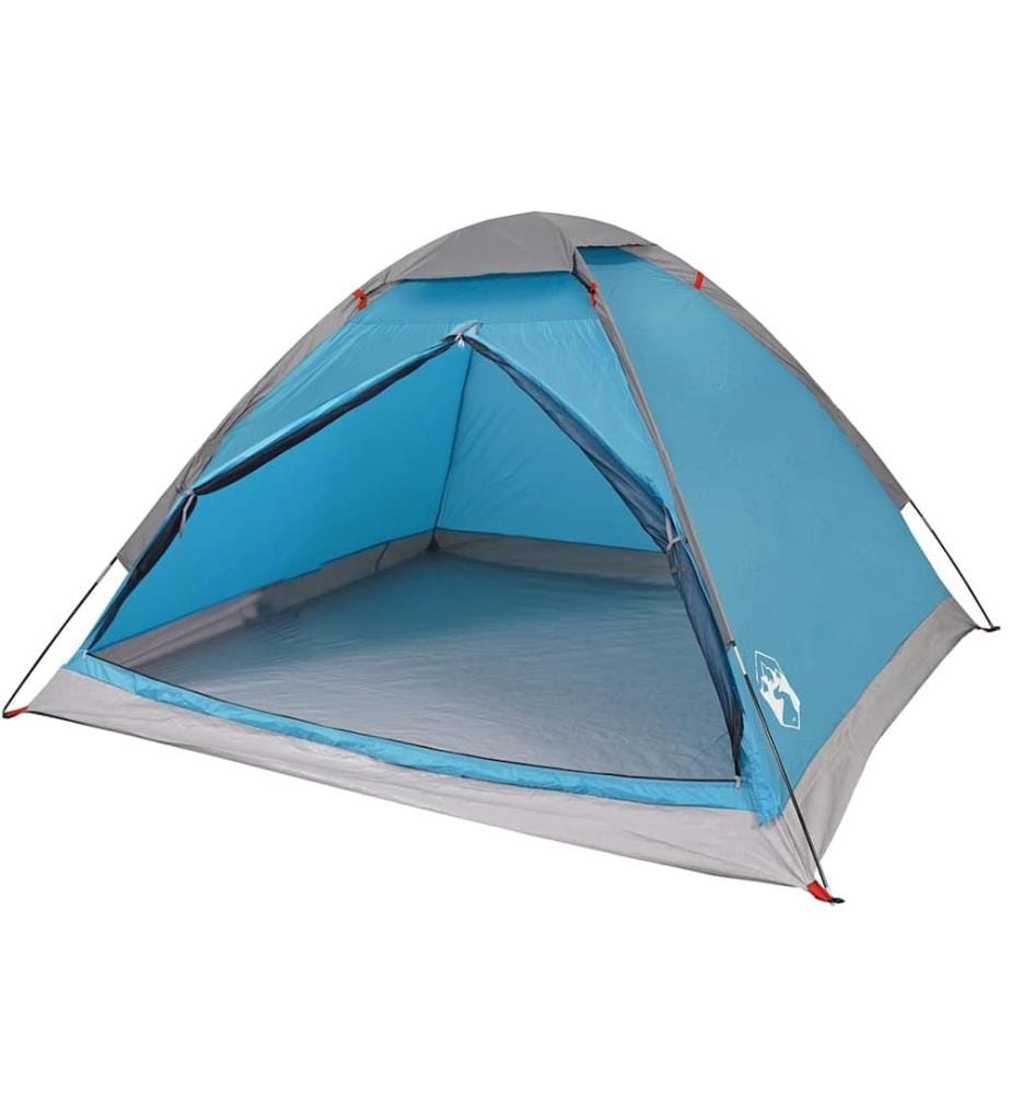 Tente de camping à dôme 2 personnes bleu imperméable