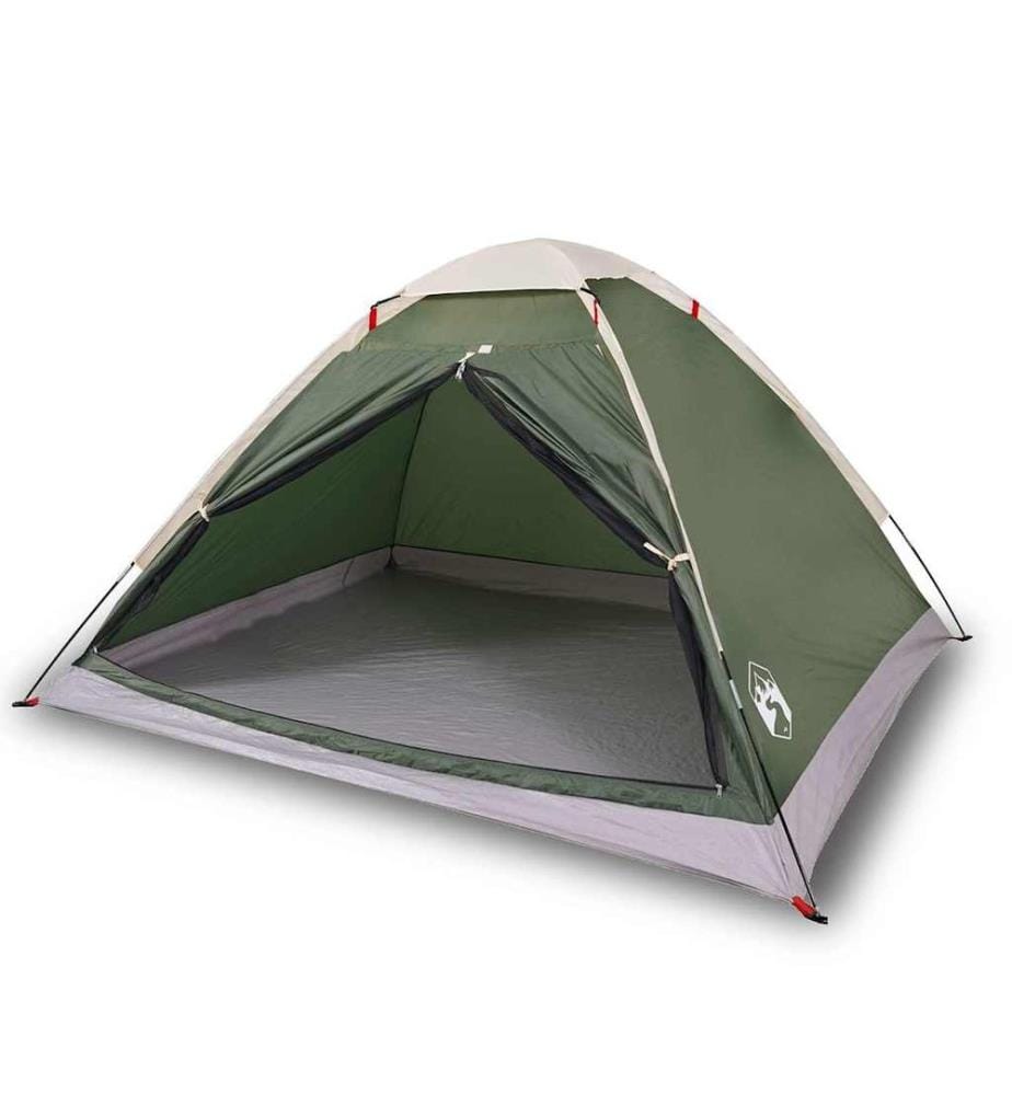 Tente de camping à dôme 4 personnes vert imperméable