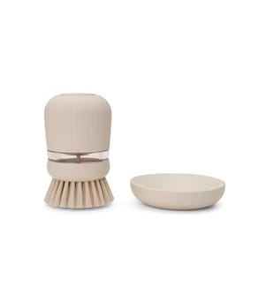 BRABANTIA - Spülbürste mit Seifenspender PerfectFit Beige
