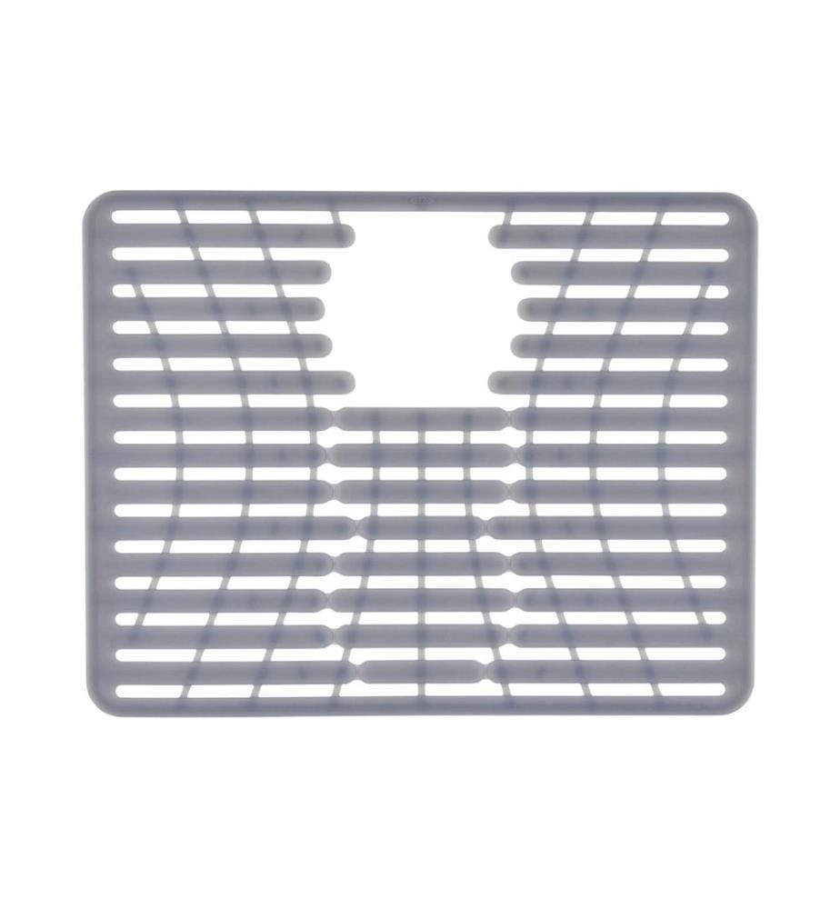 Oxo Good Grips - Tapis pour évier, 43 x 32 cm, silicone, gris