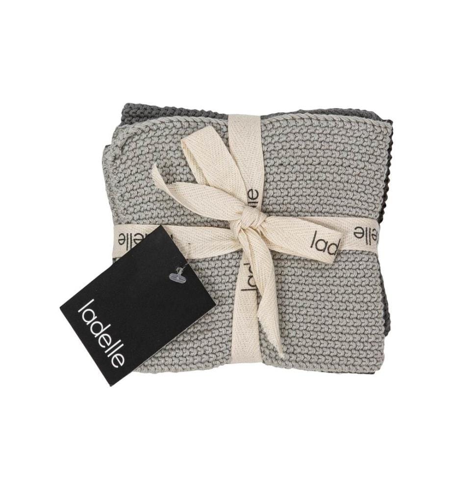 Ladelle - Spültuch Eco Knitted Grau, 3 Stück