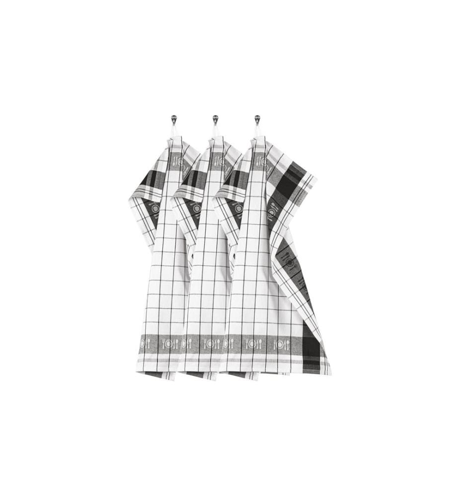 Tiseco - Geschirrtuch Pharao 3er Set Schwarz