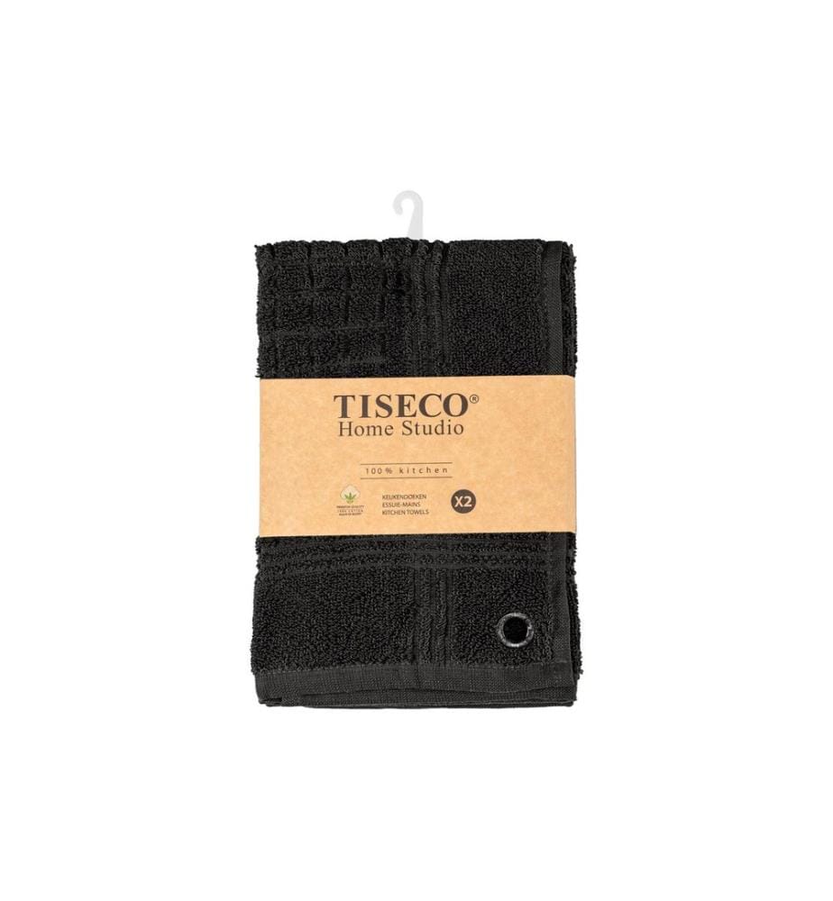 Tiseco - Geschirrtuch Pharao 2er Set Schwarz