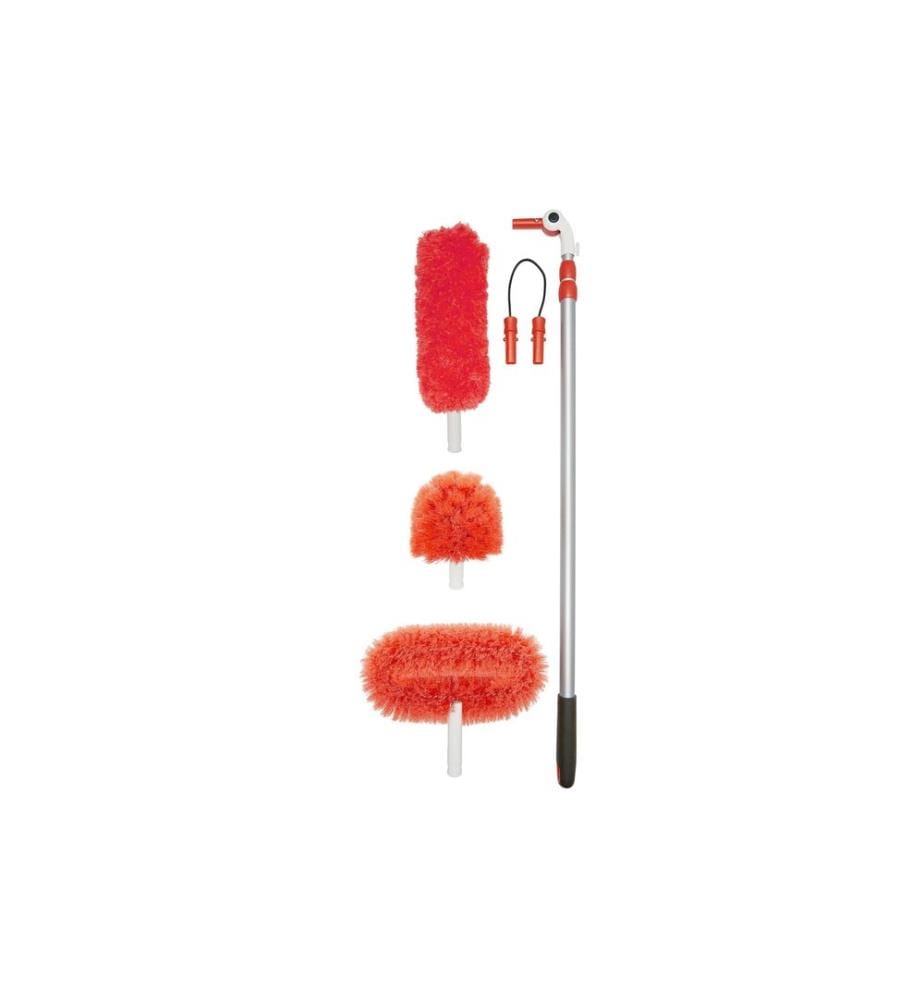 Oxo Good Grips - Balai à poussière microfibre extensible avec rehausses