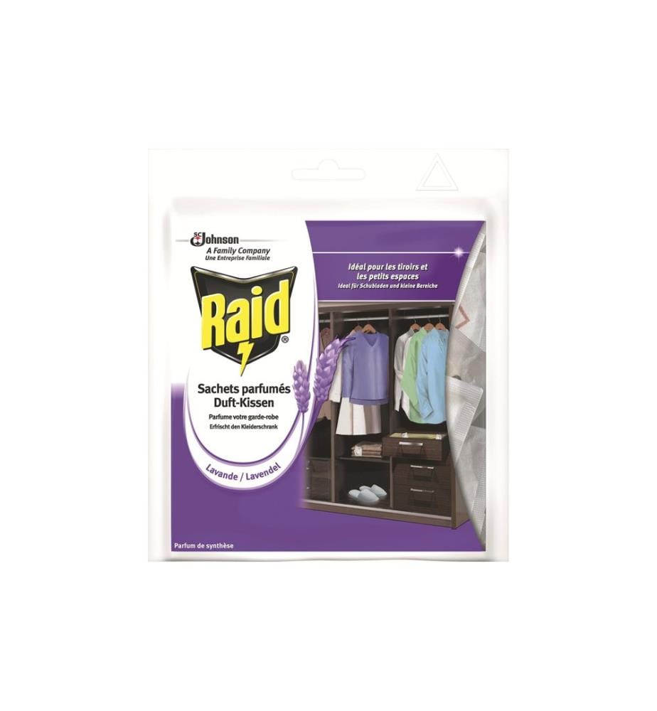 RAID - Insecticide Oreiller parfumé à la lavande, 18 pièces