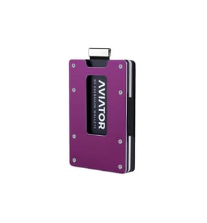 AVIATOR - Portefeuille SLIDE Metal cash clip pourpre berry