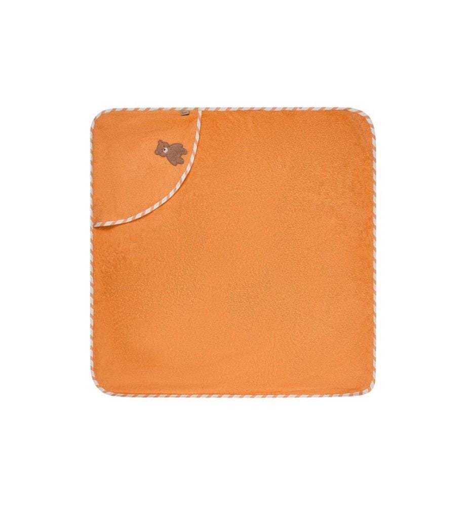 STERNTALER - Serviette de bain à capuche Ours Bo 80 x 80, orange