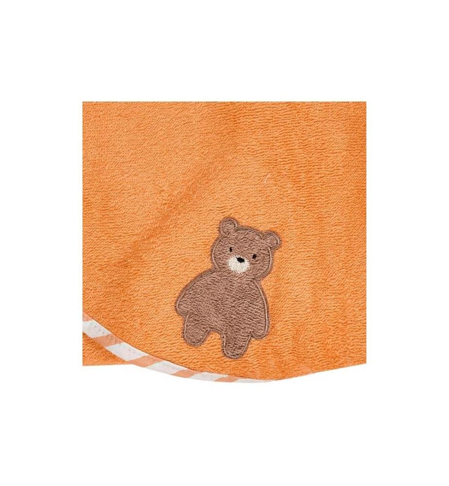 STERNTALER - Serviette de bain à capuche Ours Bo 80 x 80, orange