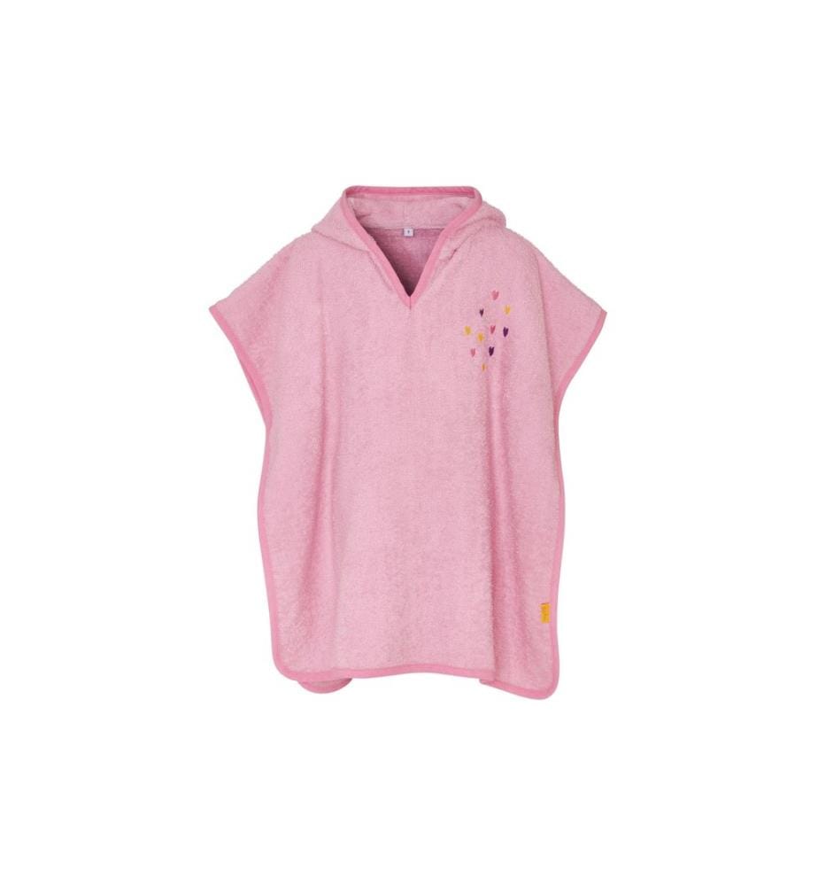 PLAYSHOES - Poncho en éponge requin L, Rose/Rose