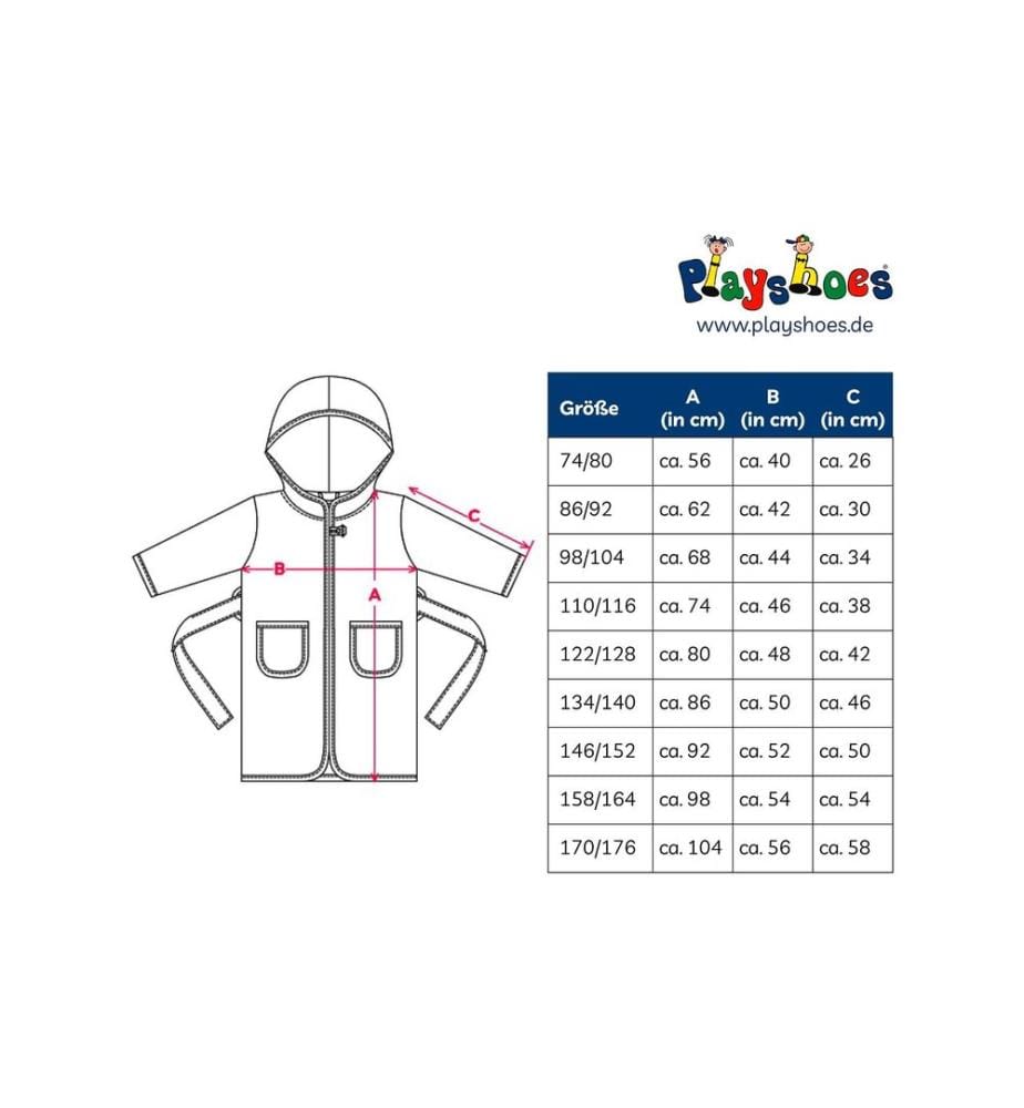 PLAYSHOES - Peignoir éponge requin bleu taille 122/128