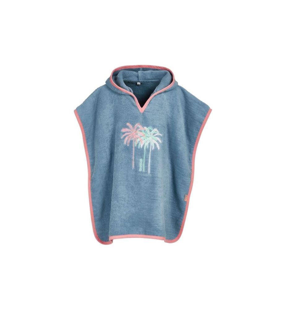 PLAYSHOES - Poncho en éponge requin L, Gris bleu