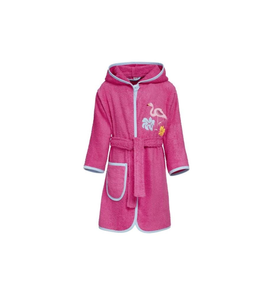 PLAYSHOES - Peignoir en éponge Flamingo Rose T. 98/104