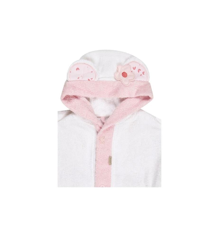 STERNTALER - Peignoir de bain Ours Betty Blanc/rose, 74/80