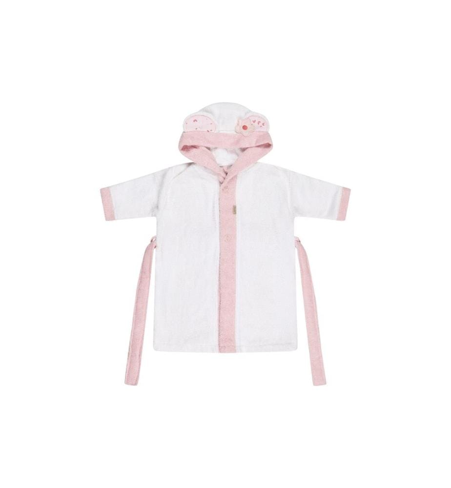STERNTALER - Peignoir de bain Ours Betty Blanc/rose, 74/80