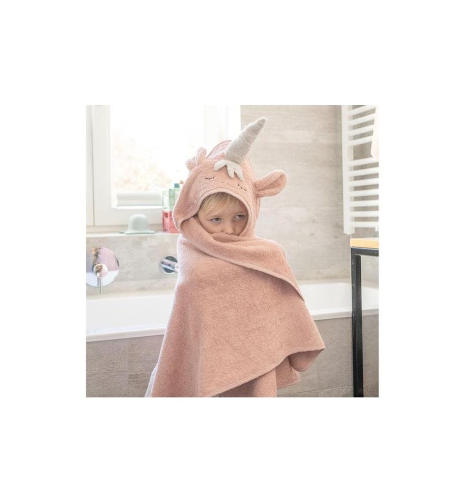 KINDSGUT - Serviette à capuche licorne 75 x 75 cm