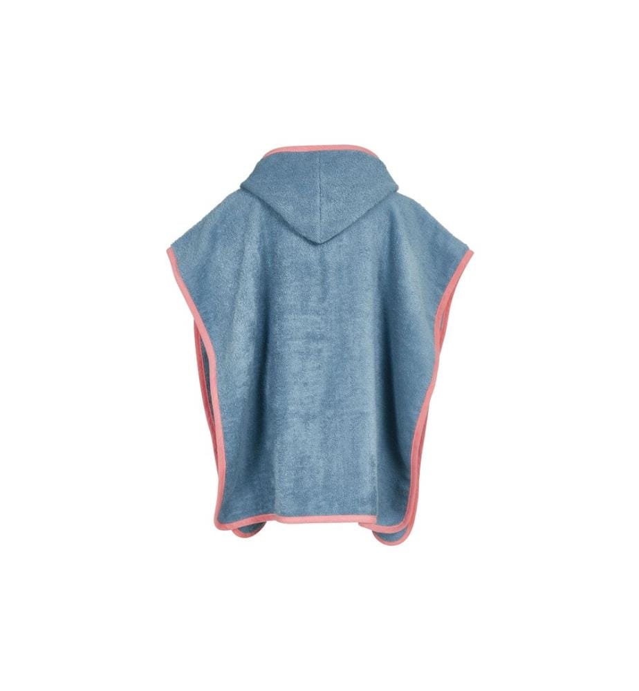 PLAYSHOES - Poncho en éponge requin S, Gris bleu