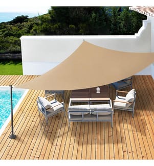 Telo ombreggiante triangolare - 5 x 5 x 5 m - Beige