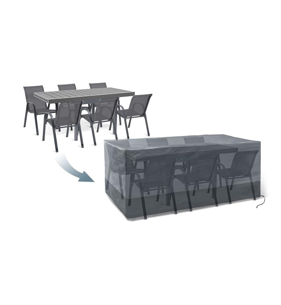 Protective cover for rectangular table - 250 x 200 x 75 cm - Black