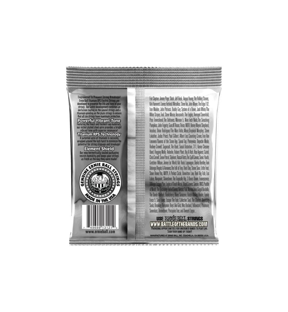 Ernie Ball - Cordes de guitare 3121 Slinky Coated Titanium – Regular 10-46