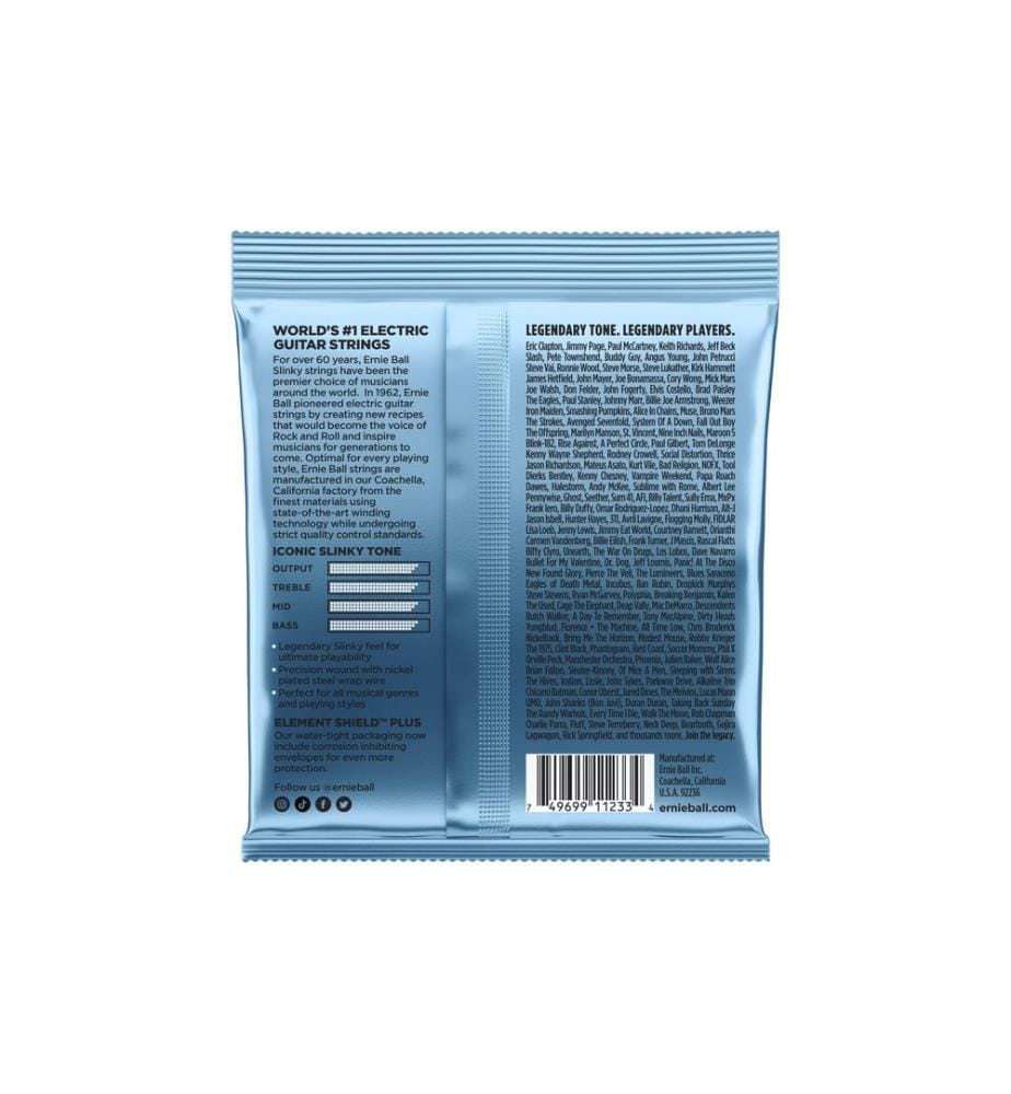 Ernie Ball - Cordes de guitare 3212 Primo Slinky – 9.5-44, paquet de 3