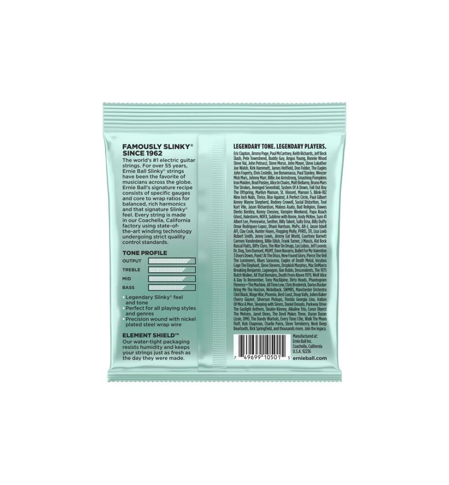 Ernie Ball - Cordes de guitare 2211 Slinky Nickel – Mondo 10.5 - 52