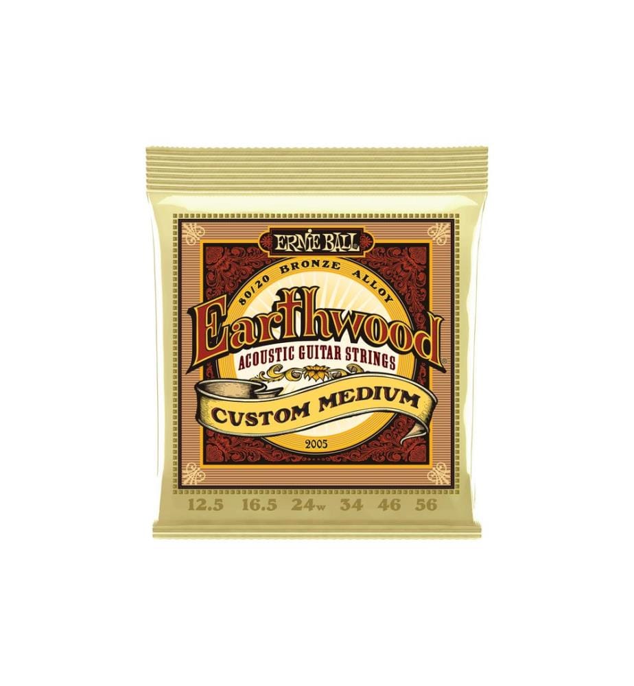 Ernie Ball - Cordes de guitare 2005 Earthwood Bronze – Custom Medium 12.5-56