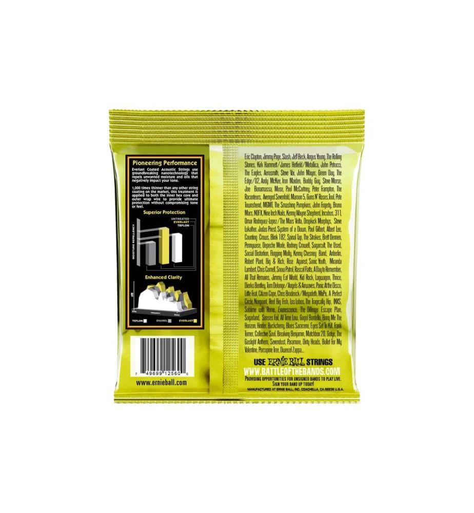 Ernie Ball - Cordes de guitare 2560 Everlast CB 80/20 – Extra Light 10-50