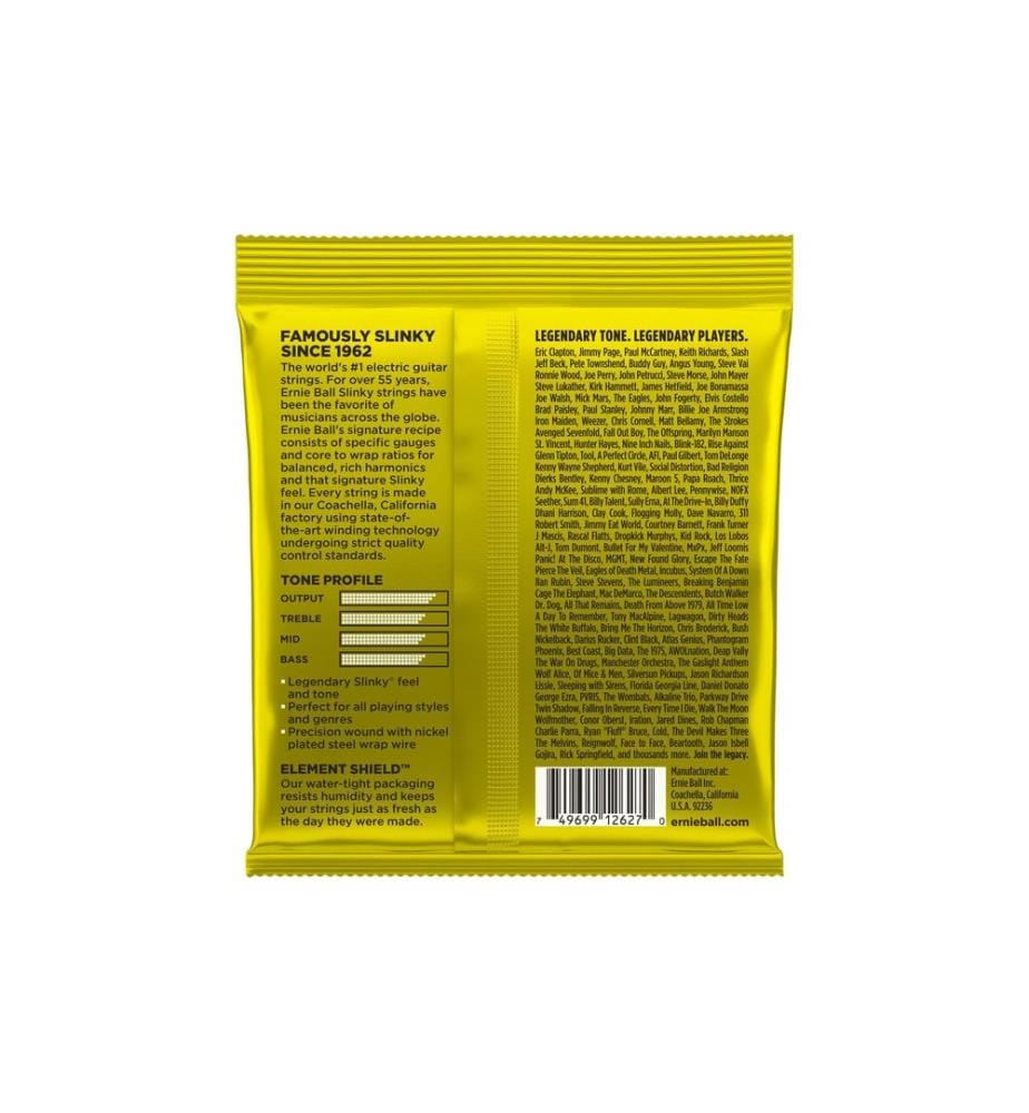 Ernie Ball - Cordes de guitare 2627 Slinky Nickel – Beefy 11-54