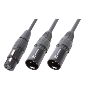 PD Connex - Câble XLR XLRf - 2 XLRm 0.5 m, Noir