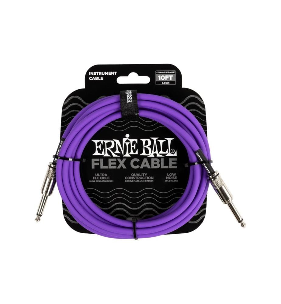 Ernie Ball - Câbles d'instruments Flex 6415 – 3.05 m, Pourpre