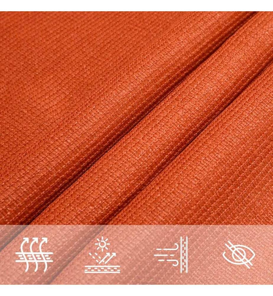 Sonnensegel 160 g/m² Rechteckig Orange 6x7 m HDPE