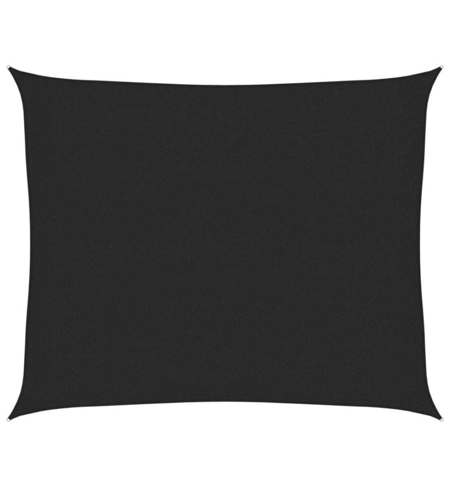 Sonnensegel 160 g/m² Schwarz 2,5x3 m HDPE