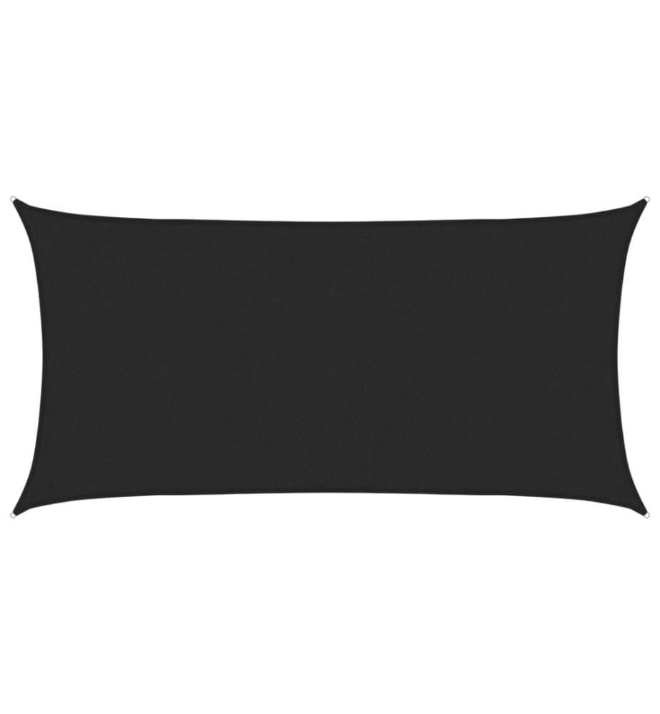Sonnensegel 160 g/m² Schwarz 2,5x5 m HDPE