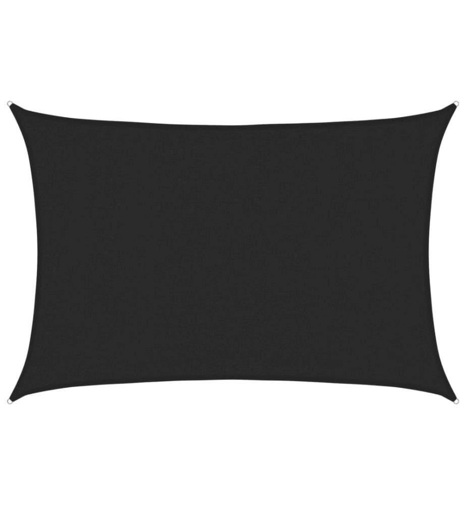 Sonnensegel 160 g/m² Schwarz 3,5x5 m HDPE