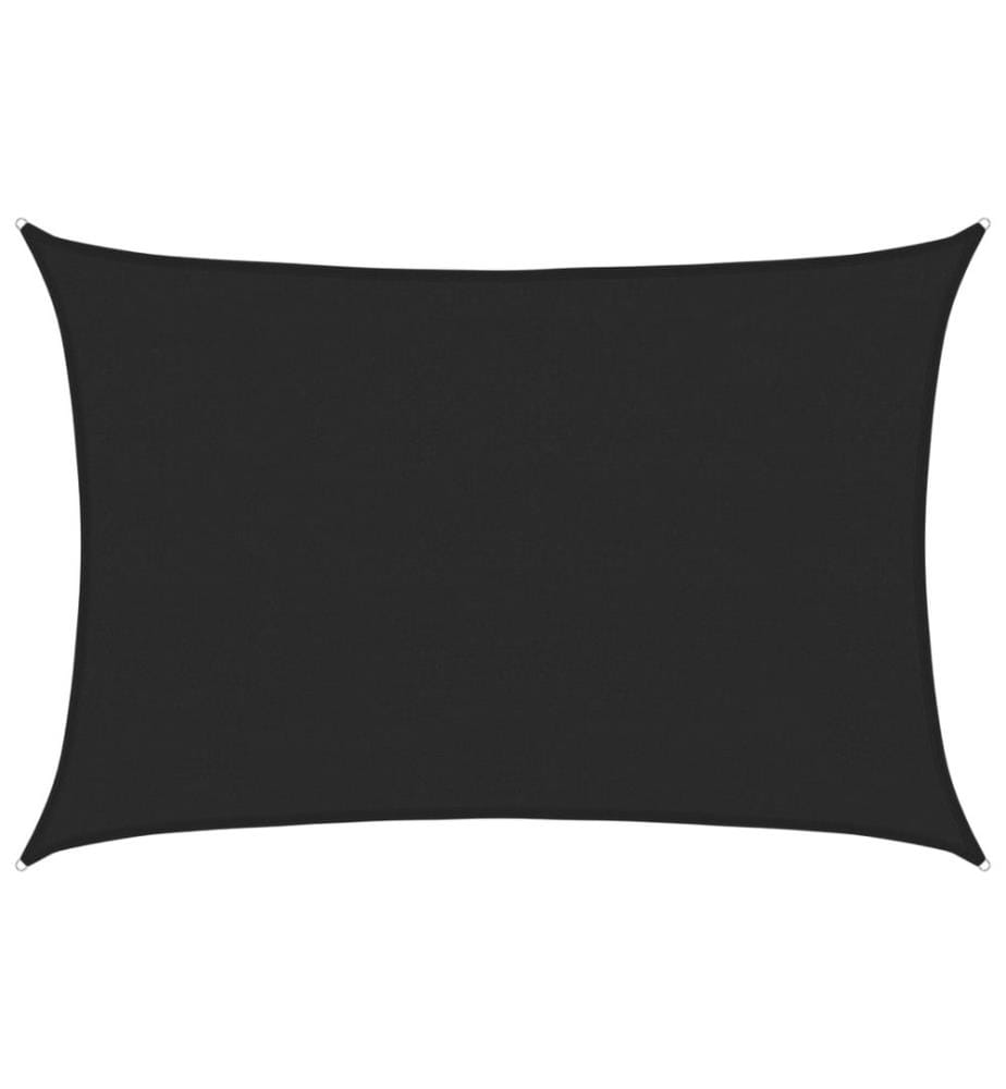 Sonnensegel 160 g/m² Schwarz 4x5 m HDPE