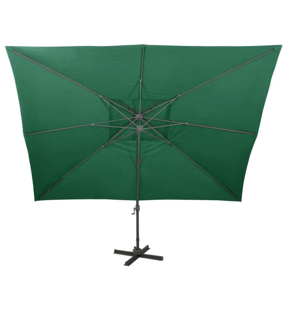 Ampelschirm mit Lüftung 400x300 cm Grün