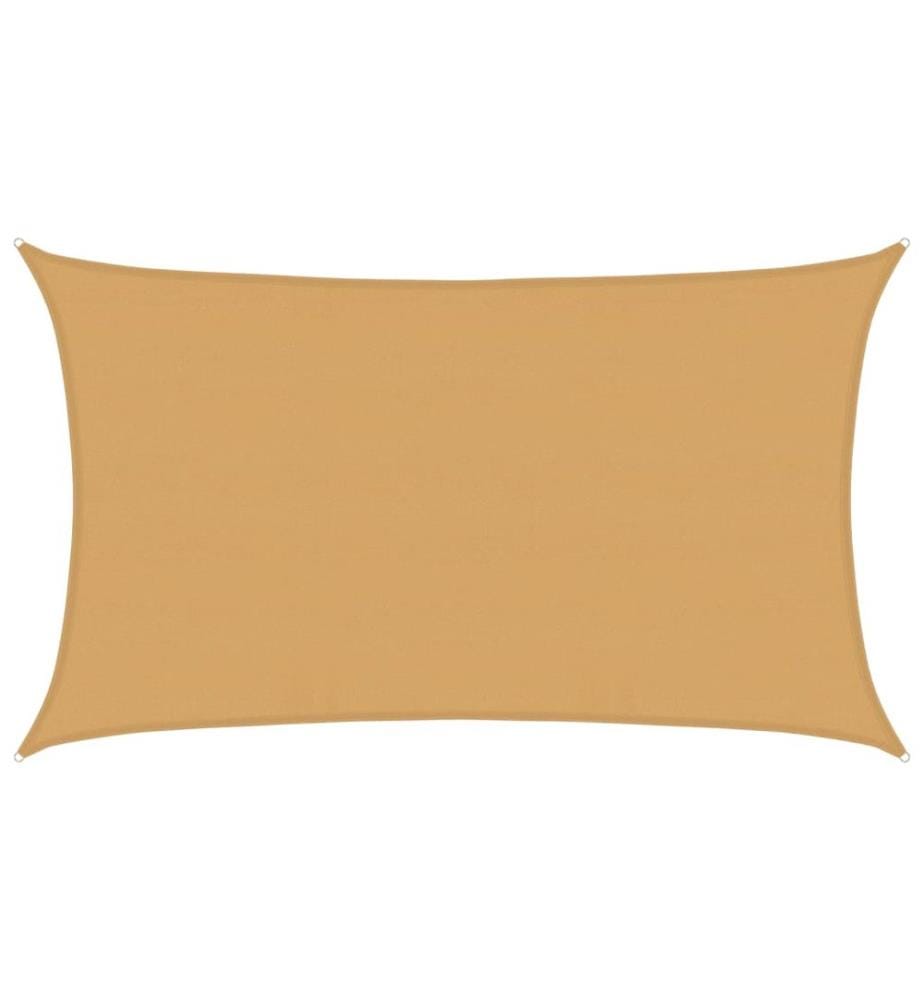 Sonnensegel 160 g/m² Rechteckig Sandfarben 5x8 m HDPE