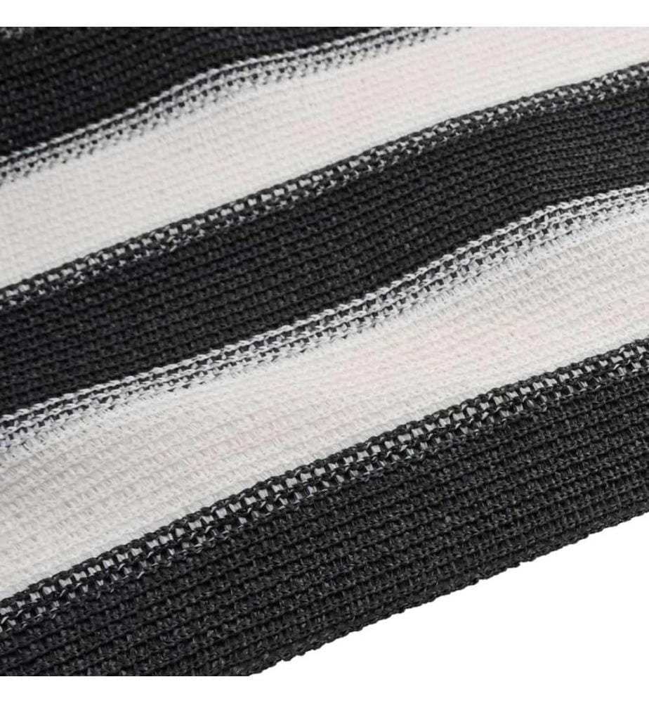 Zaunblende Anthrazit und Weiss 3,6x10 m HDPE 75 g/m²