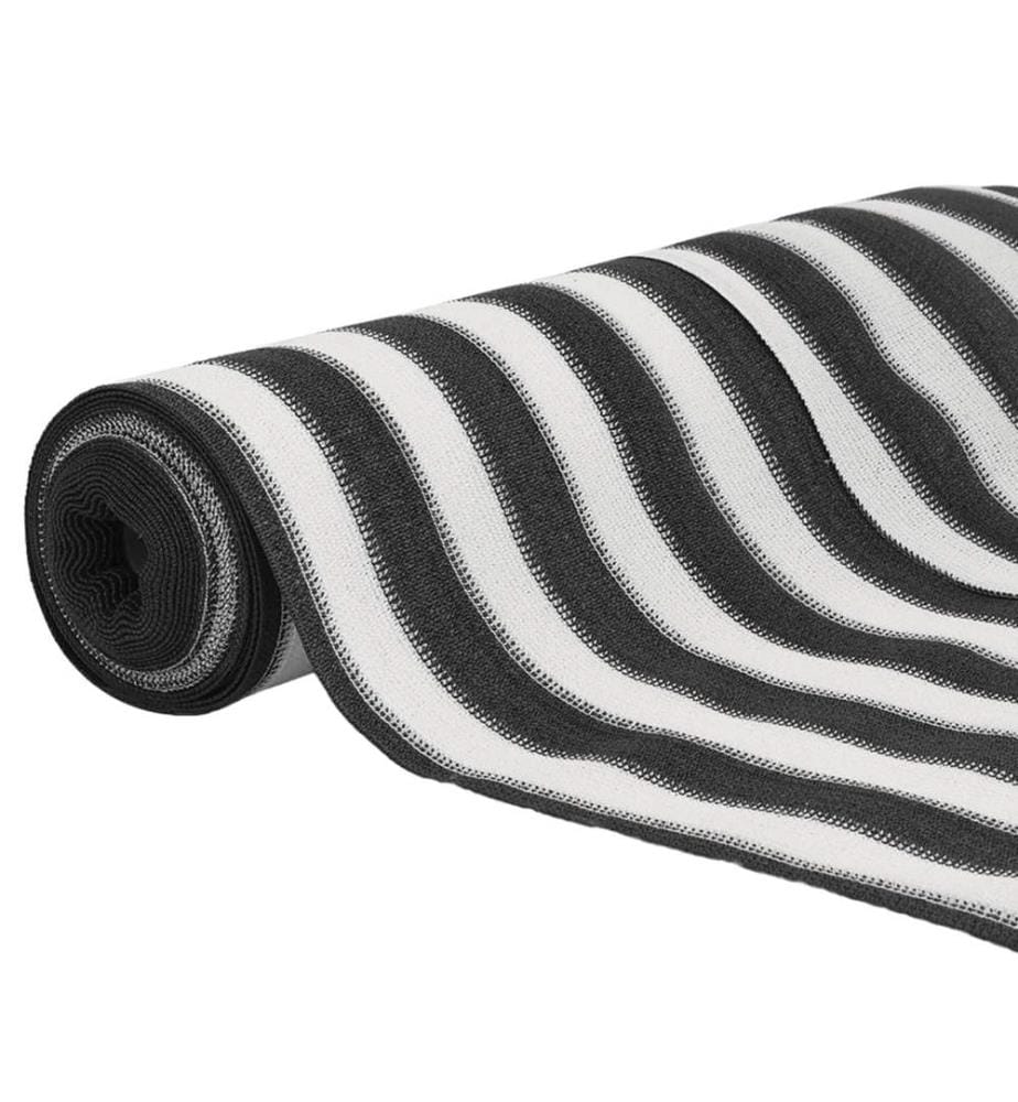 Zaunblende Anthrazit und Weiss 2x10 m HDPE 150 g/m²