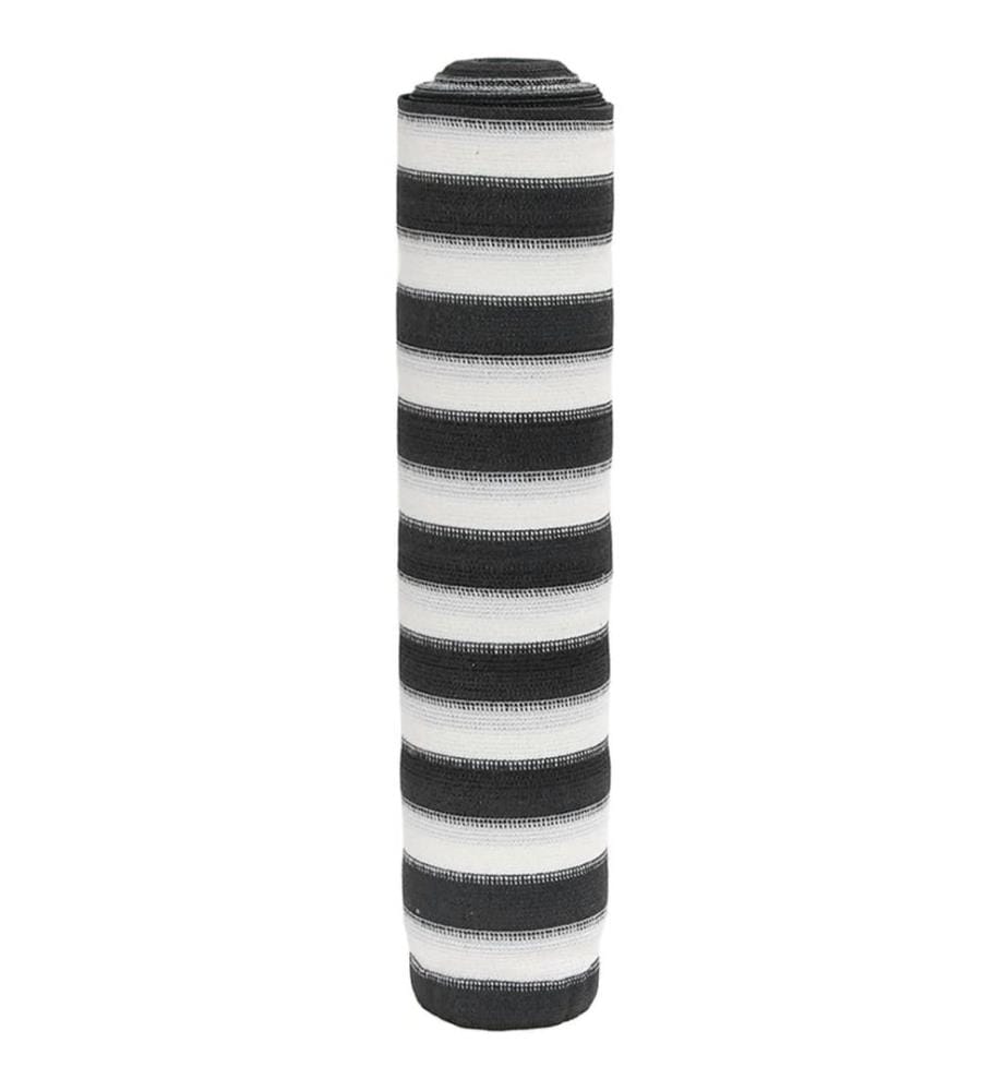 Filet brise-vue anthracite et blanc 1,2x10 m PEHD 195 g/m²