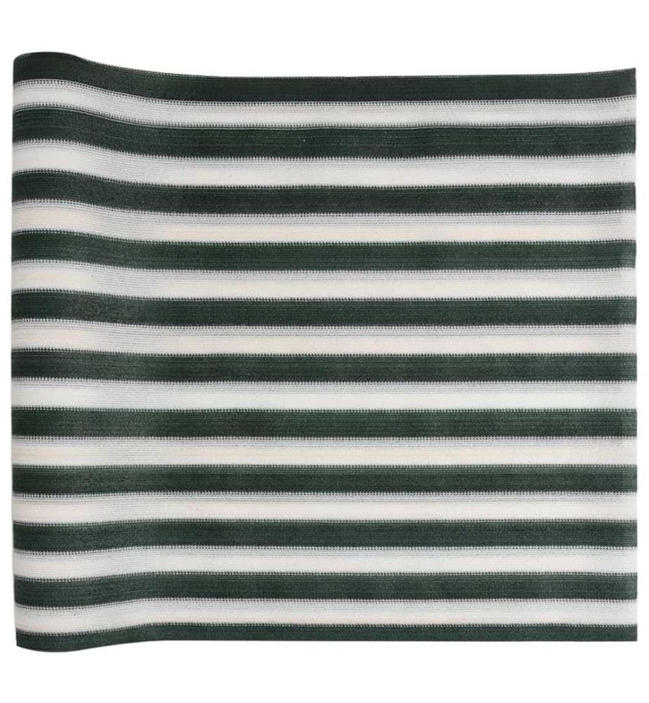 Filet brise-vue vert et blanc 1,5x10 m PEHD 150 g/m²